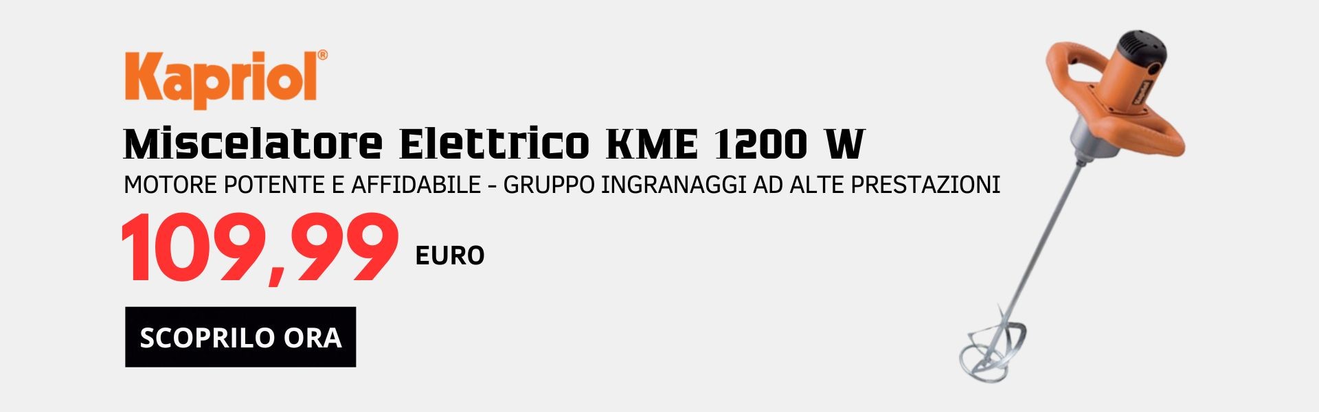 Miscelatore Trapano Elettrico Kapriol KME1200W